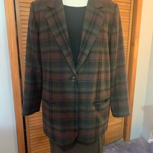 Sag Harbor Multicolor Plaid Blazer